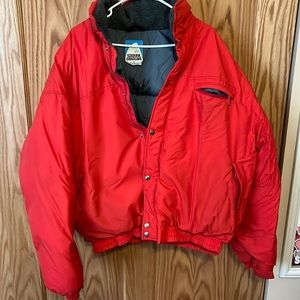Unisex Vintage Red Sierra Designs Winter Puffer Jacket